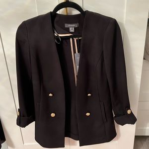 Black with gold detail blazer
